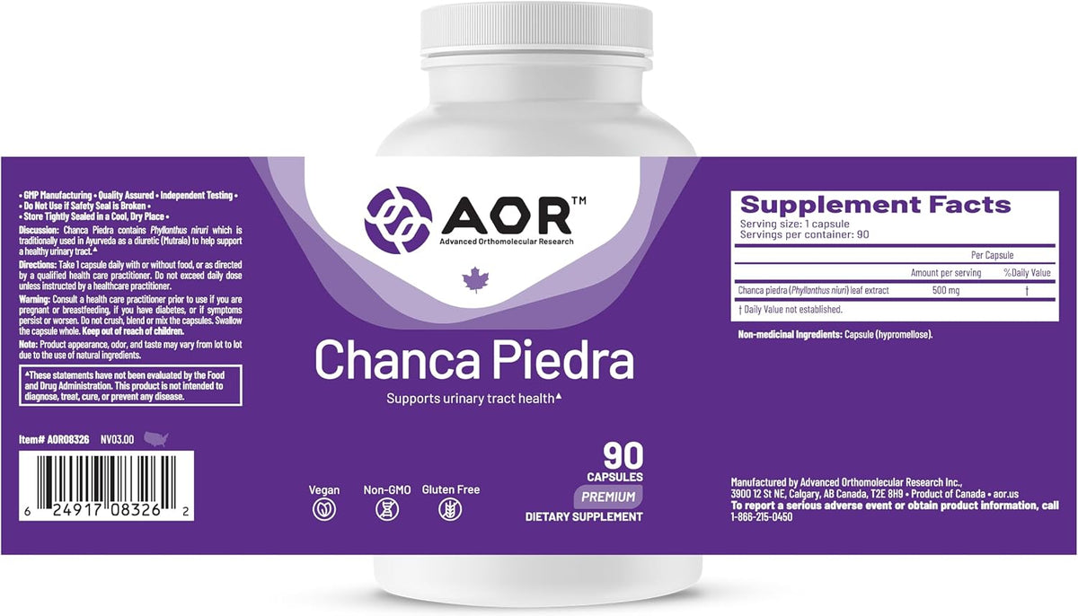 AOR Chanca Piedra 500mg - 90 Vegan Capsules - görsel 9