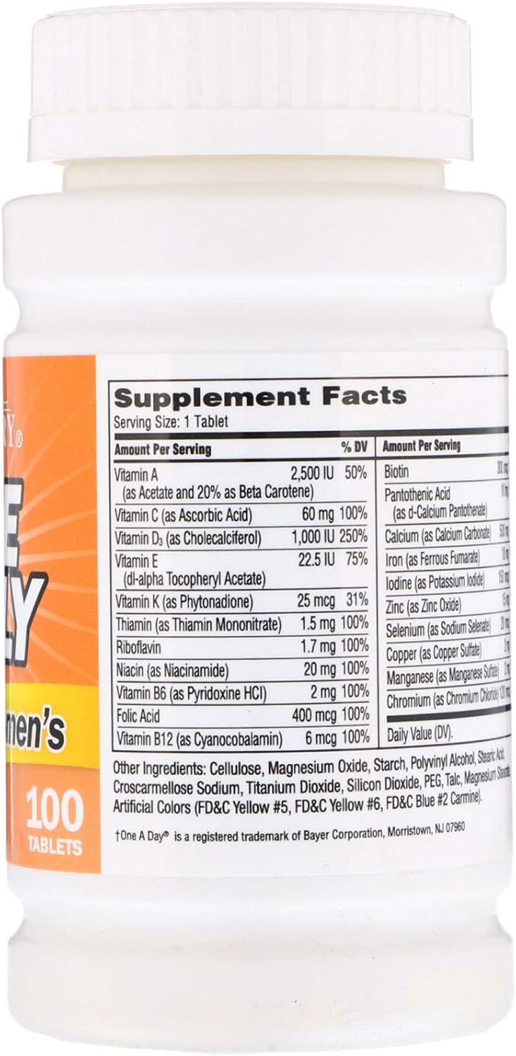21st Century One Daily Women's 50+ Multivitamin, 100 Tablets - görsel 2