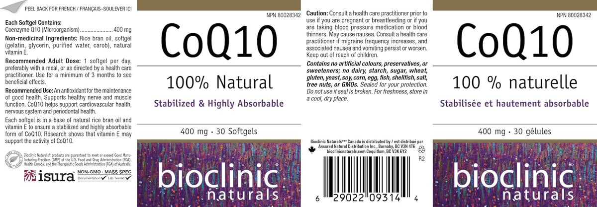 Bioclinic Naturals - CoQ10 400 mg - 30 Softgels - görsel 8