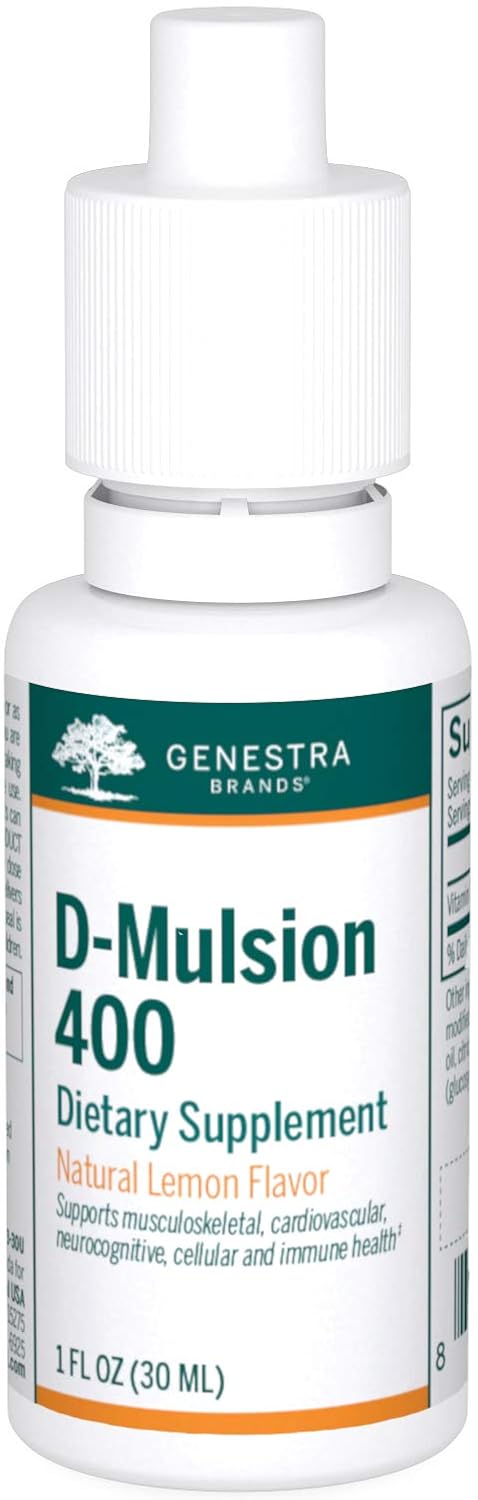 Genestra Brands D-Mulsion 400 - Liquid Vitamin D Supplement - Natural Lemon Flavour - 1,110 Servings