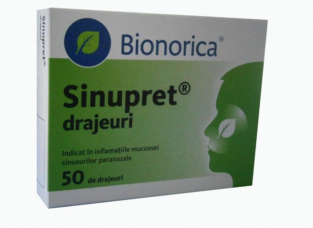 Sinupret Bionorica Sinus Immune Support for Adults - 50 Tablets