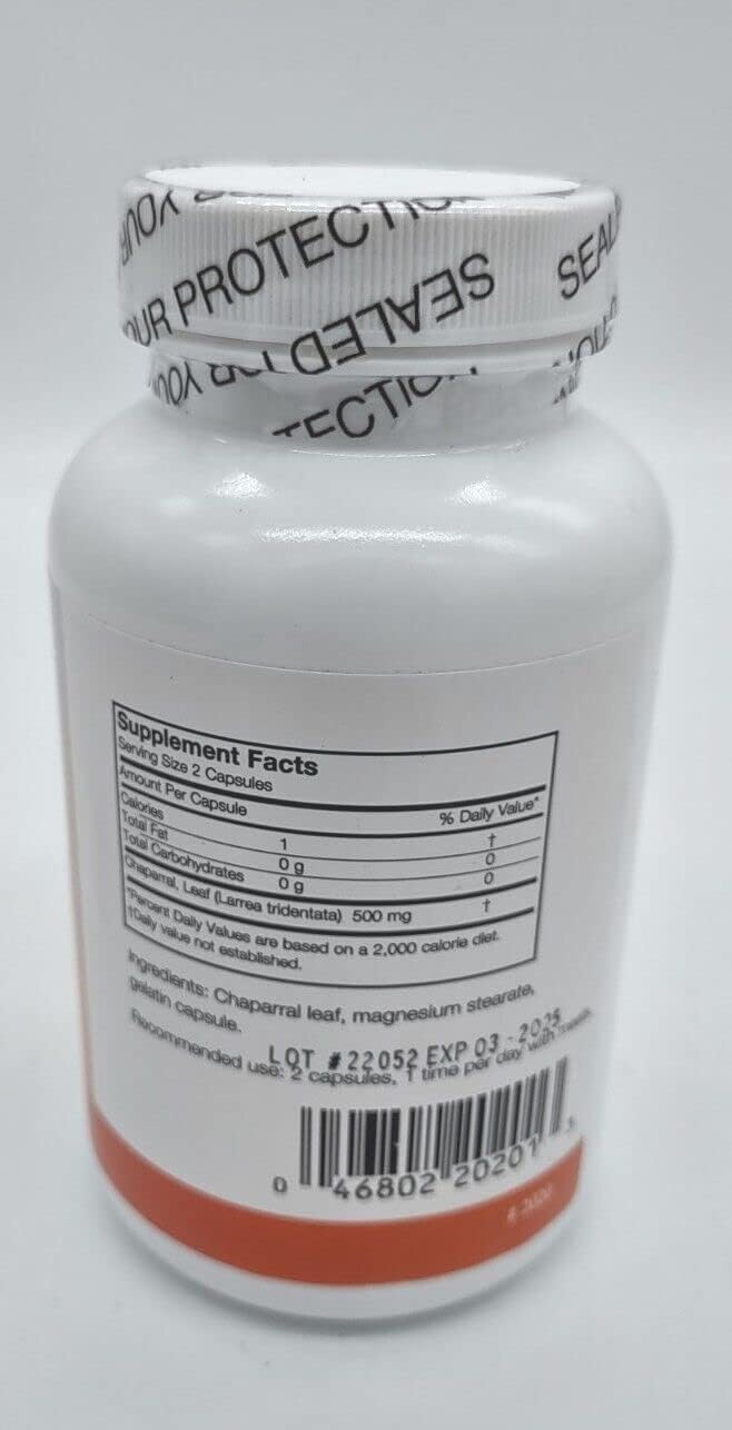 Arizona Natural Chaparral (Larrea tridentata) 500 mg, 180 Capsules - görsel 3