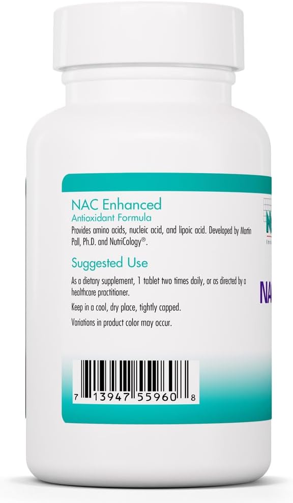 NutriCology NAC Enhanced – N-Acetyl-L-Cysteine Supplement, 90 Tablets