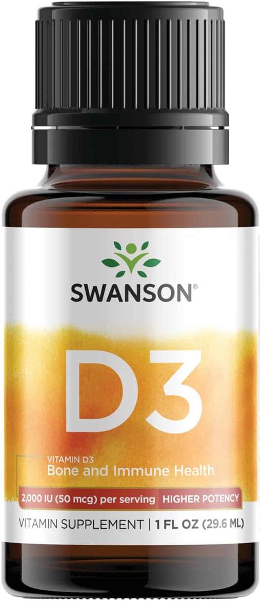 Swanson Vitamin D3 Liquid Drops 400 IU (50 mcg) - 30 mL