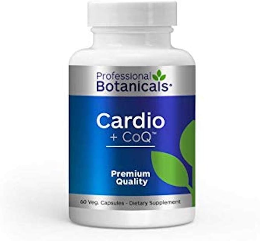 Professional Botanicals Cardio-CoQ CoQ10 – Vegan Coenzyme Q10 with Hawthorn Berry, Valerian Root & Cayenne Pepper (60 Vegetarian Capsules)
