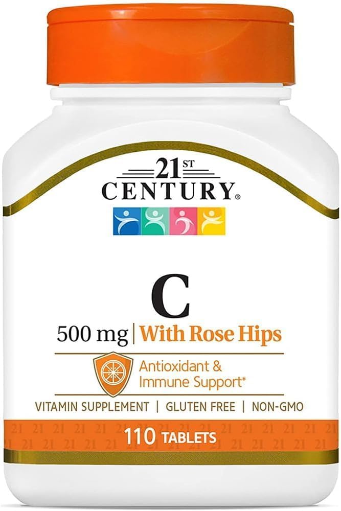 21st Century Vitamin C with Rose Hips, 500 mg, 110 Tablets - görsel 1