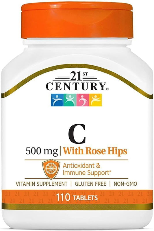 21st Century Vitamin C with Rose Hips, 500 mg, 110 Tablets