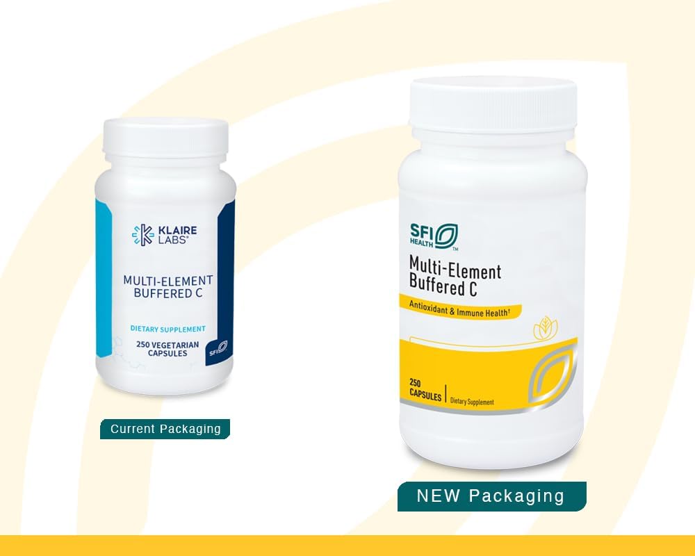 Klaire Labs Buffered Vitamin C Capsules with Quercetin Bioflavonoids & L-Glutathione