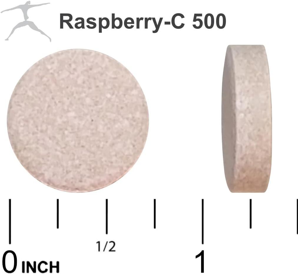 BIOSPEC NUTRITIONALS Raspberry C-500 – Chewable Immune and Antioxidant Support - Vitamin C, Vitamin A, and Citrus Bioflavonoids - görsel 3