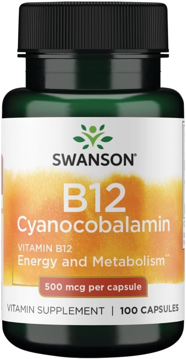 Swanson Vitamin B-12 500 mcg 30 Capsules