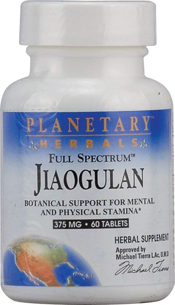 Planetary Herbals Jiaogulan Full Spectrum 375 mg, 60 Tablets