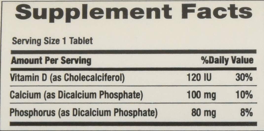 RISACAL-D Vitamin D3 Tablets - 100 Count