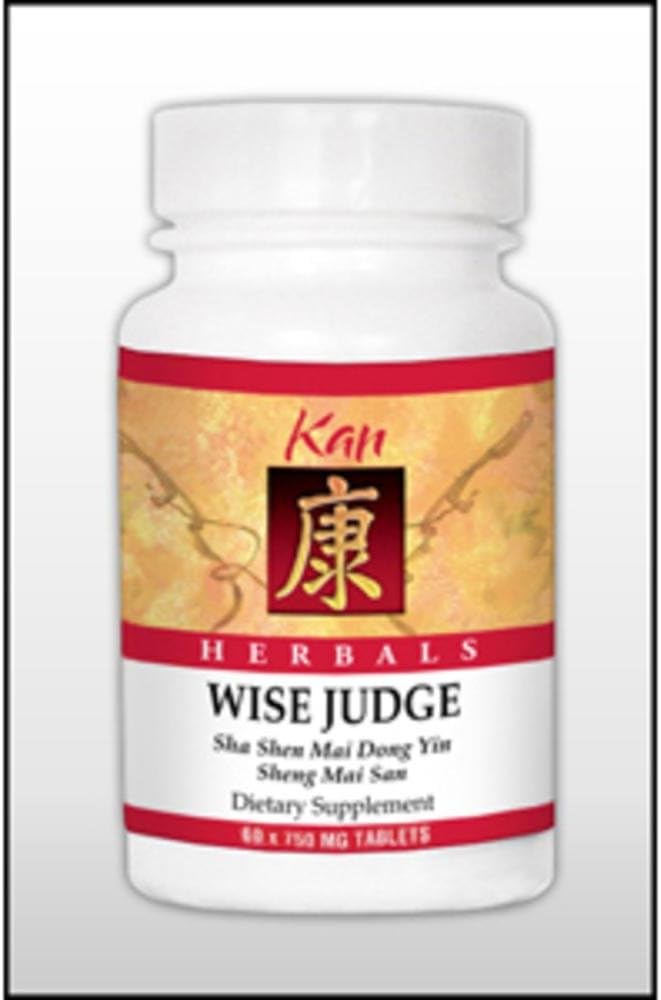 Kan Herbs Company Wise Judge – Chinese Herbal Formula with Glehnia, Ophiopogon and American Ginseng for Lung Moisture, Calm Energy and Emotional Balance, 60 Tablets