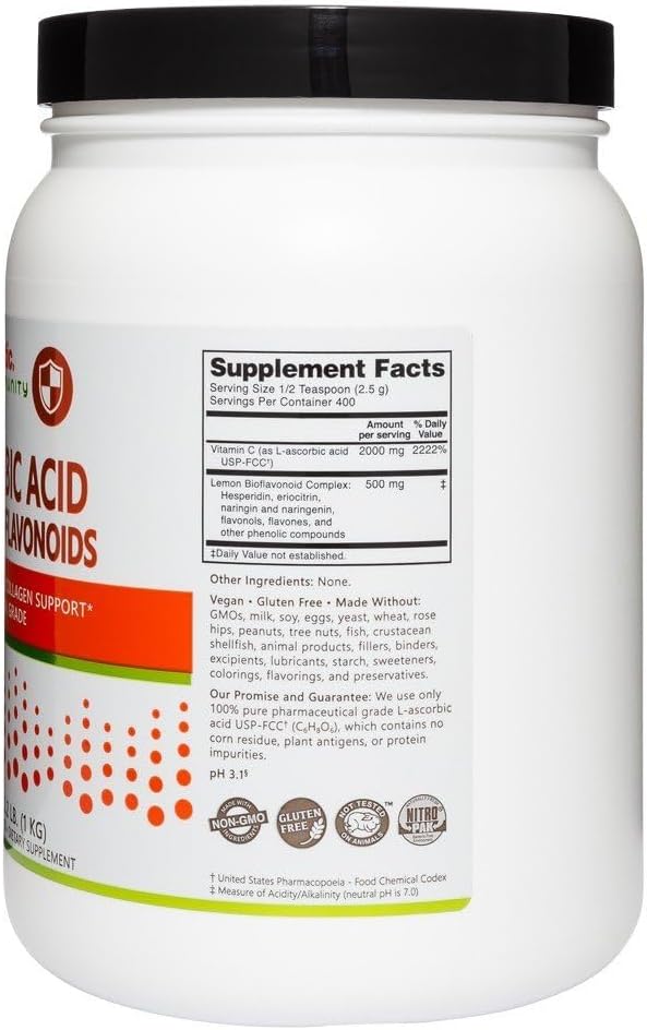 Nutribiotic Ascorbic Acid Powder with Bioflavonoids, 1 kg