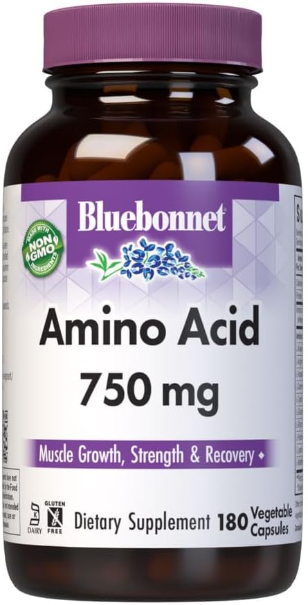 Bluebonnet Amino Acid 750 mg - 180 Vegetable Capsules - görsel 1