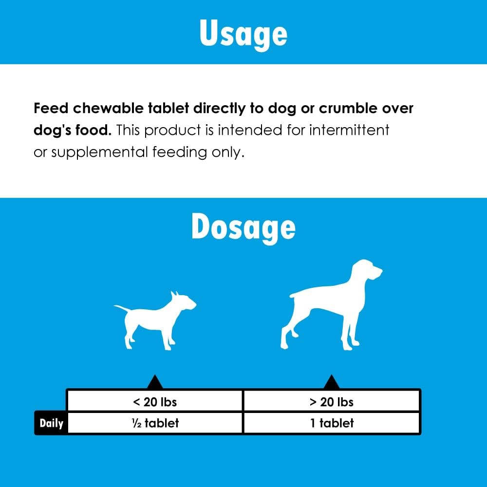 Vita-Tabs - Essential Vitamins, Minerals, Nutrients - Health Supplement for Dogs - Support Immune System, Bones - Liver Flavoured - 250 Chewable Tablets