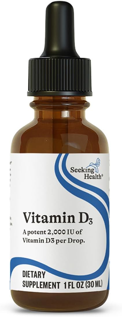 Seeking Health Vitamin D3 Drops - 2,000 IU per Serving, 30 mL (1 FL oz, 900 Servings)