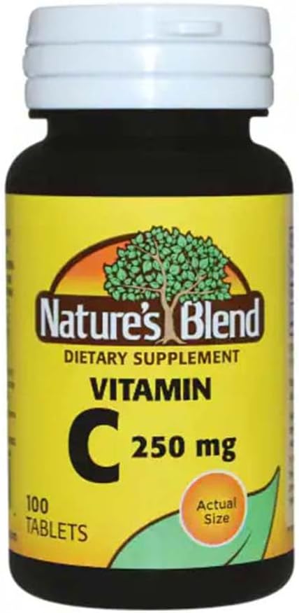 Nature's Blend Vitamin C 250 mg Tablets, 100 Count