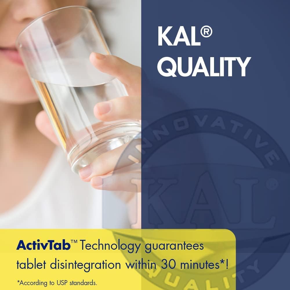 KAL DHEA-10 Tablets – 10 mg DHEA Supplement for Hormone Balance – 60 Tablets
