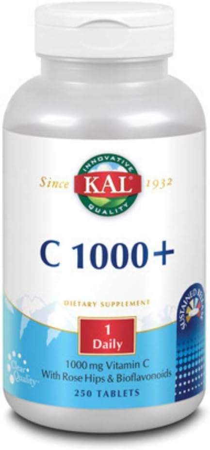 KAL C-1000 Plus - Sustained Release Vitamin C - 250 Tablets