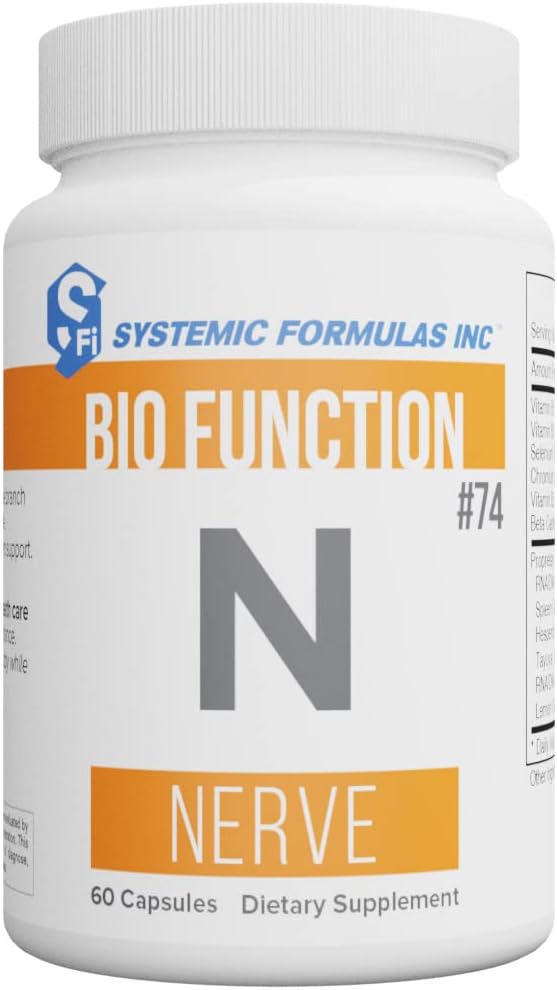Systemic Formulas Nerve Capsules - 60 Count Bio Function #74. Nervous System Support Supplement.