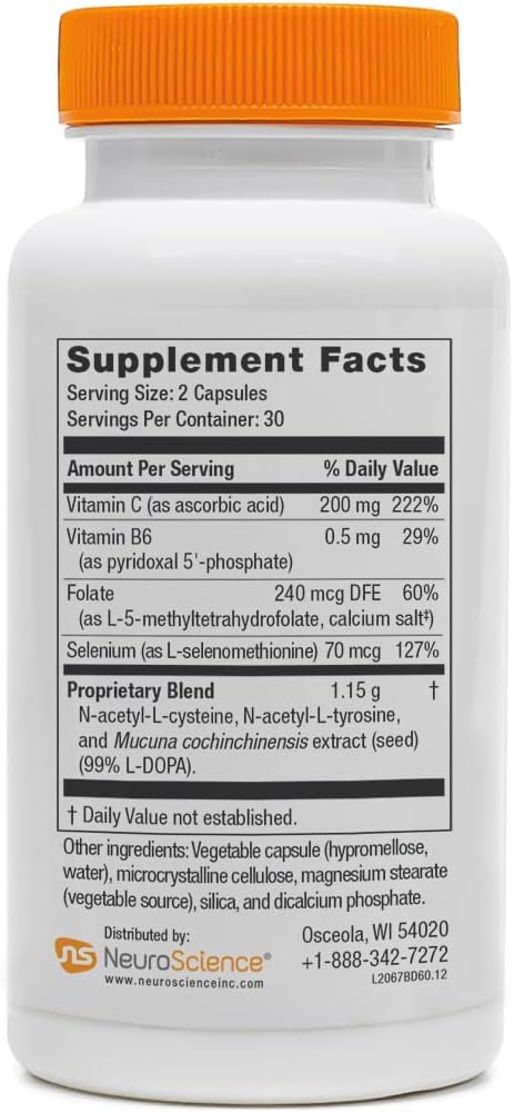 NeuroScience Balance D - Mood Support Supplement for Energy, Focus and Brain Health (60 Capsules)
