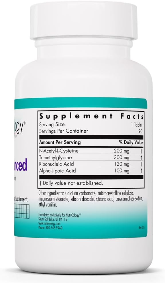 NutriCology NAC Enhanced – N-Acetyl-L-Cysteine Supplement, 90 Tablets