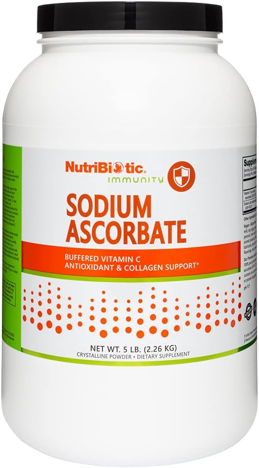 NutriBiotic Sodium Ascorbate Buffered Vitamin C Powder, 5 Lb