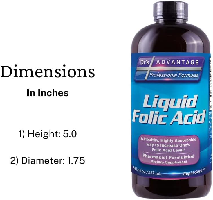 Liquid Folic Acid 800 mcg, 240 mL