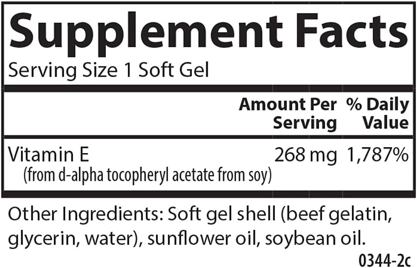 Carlson E-Gems - 400 IU (268 mg) Vitamin E Softgels - Natural d-Alpha-Tocopherol for Heart Health & Antioxidant Support