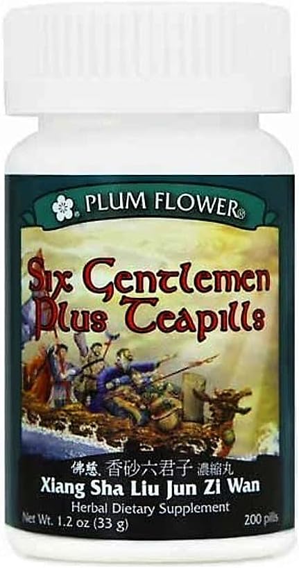 Plum Flower Six Gentlemen Plus Teapills (Xiang Sha Liu Jun Zi Wan), 200 count