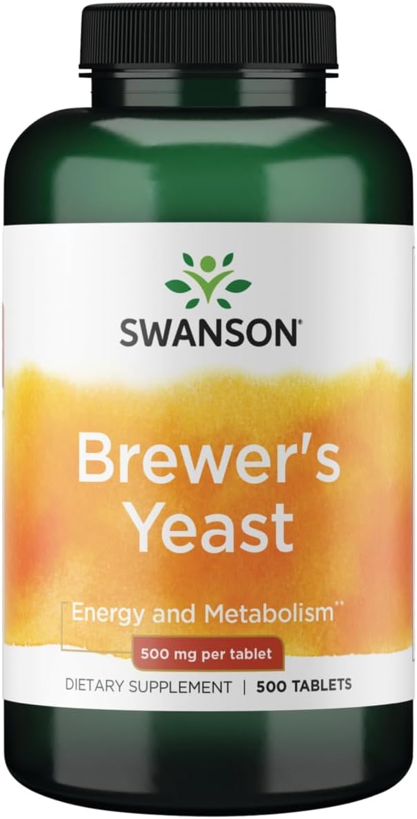 Swanson Brewer's Yeast - B Complex Vitamin Formula (500 mg, 500 Tablets)