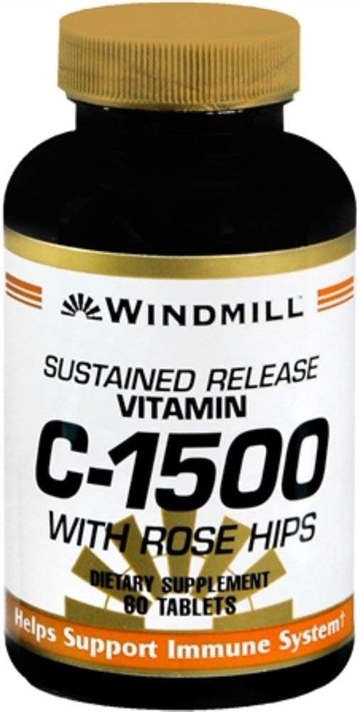 Windmill Vitamin C 1500 mg Tablets with Rose Hips – 60 Tablets