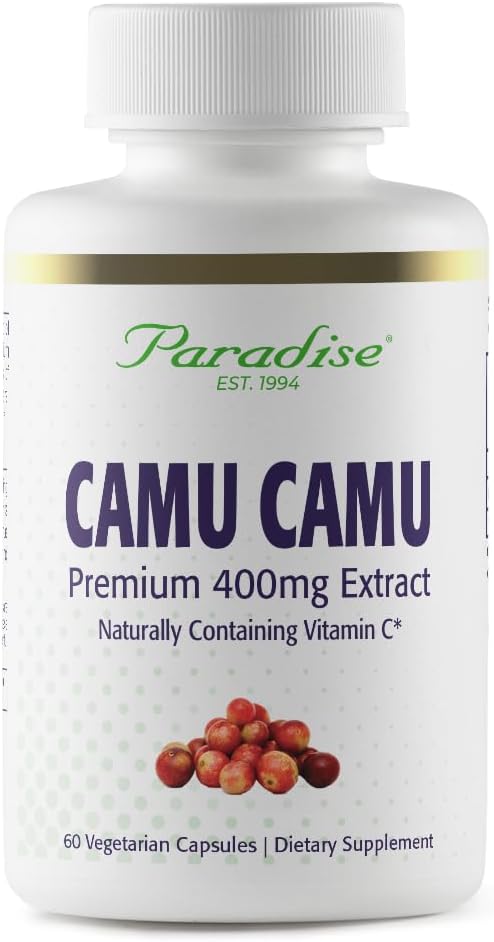 Paradise Herbs Organic Camu Camu Extract, 400 mg, 60 Capsules