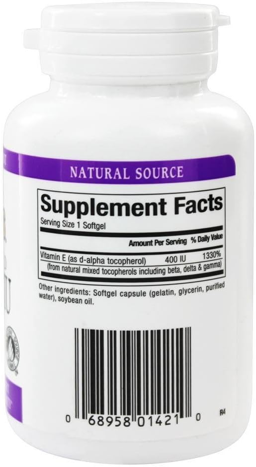 Natural Factors Mixed Vitamin E 400 IU - Supports Heart Health and Immune Function with Mixed Tocopherols - 90 Softgels