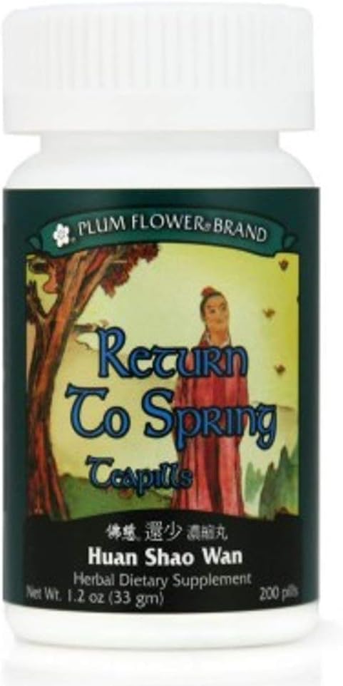 Return To Spring Teapills (Huan Shao Wan), 200 count, Plum Flower