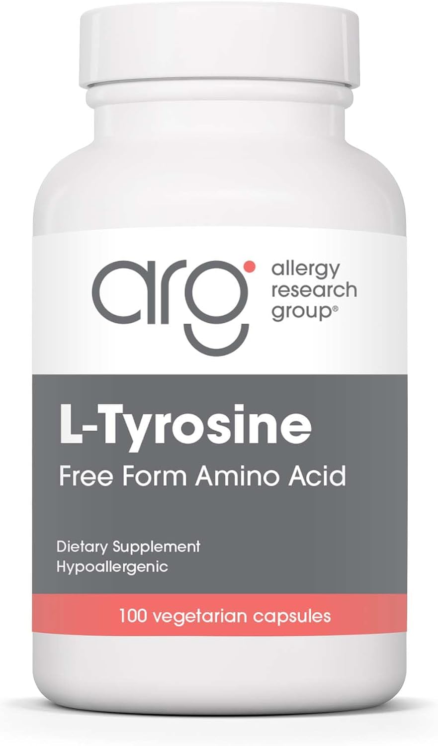 Allergy Research Group ARG L-Tyrosine 500 mg – Free Form Amino Acid Supplement – 100 Capsules - görsel 1