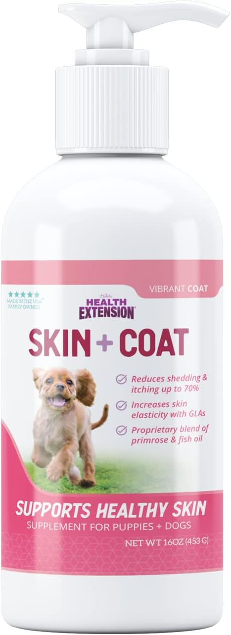 Health Extension Skin & Coat Supplement for Dogs & Puppies, 16 oz (473 mL)