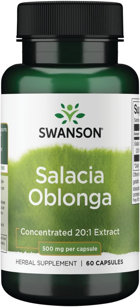 Swanson Salacia Oblonga 20:1 Extract 500mg, 60 Capsules