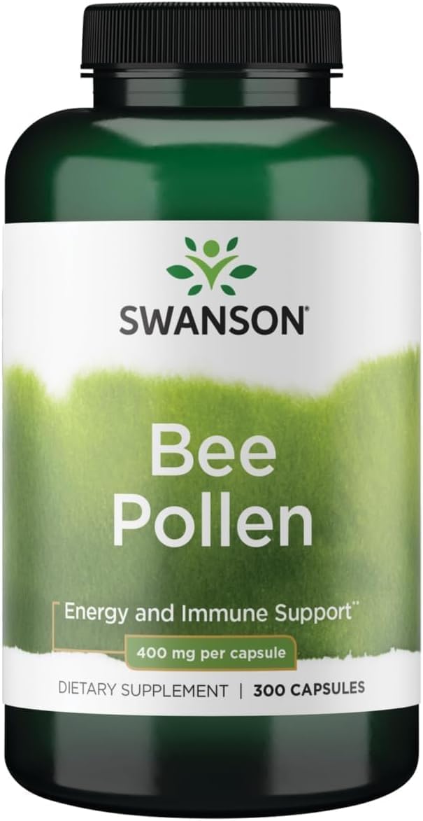 Swanson Bee Pollen 400 mg, 100 Capsules