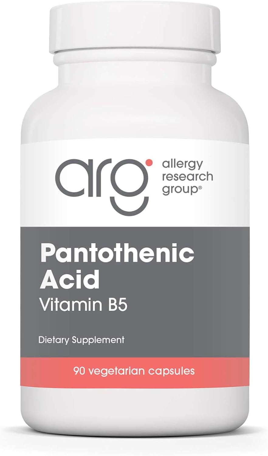 ARG Pantothenic Acid - 500 mg Vitamin B5 - Hypoallergenic - Vegetarian Capsules - görsel 1