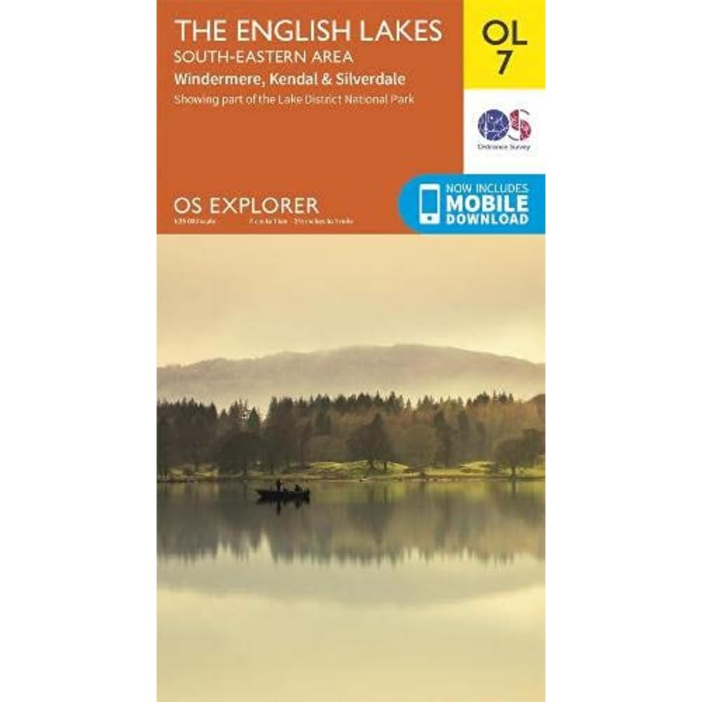 Ordnance Survey Lake District OS Explorer Map OL7: The English Lakes - South Eastern Area (Windermere, Kendal & Silverdale)