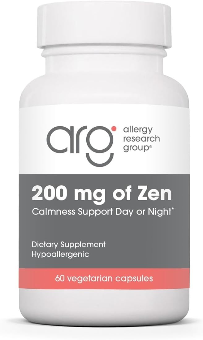 Allergy Research Group ARG 200 mg of Zen - L-Theanine & GABA Supplement - 60 Capsules - görsel 1
