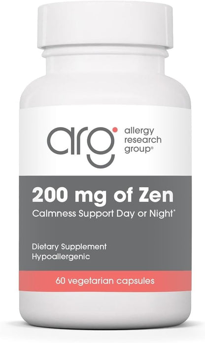 Allergy Research Group ARG 200 mg of Zen - L-Theanine & GABA Supplement - 60 Capsules