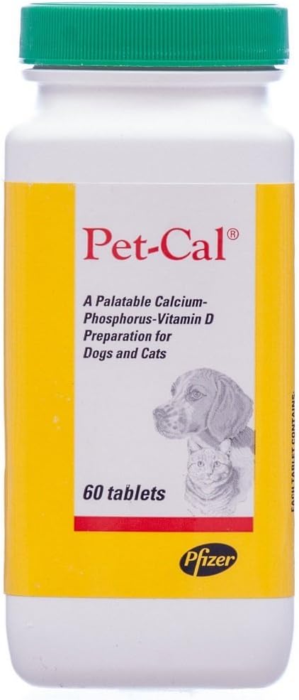 Virbac Pet Tabs Calcium Formula Supplement for Dogs, 60 Chewable Tablets