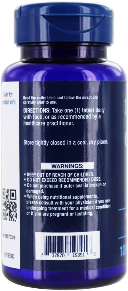 Life Extension Optimised Folate (L-Methylfolate), 1000 mcg, 100 Vegetarian Tablets (3-Pack)