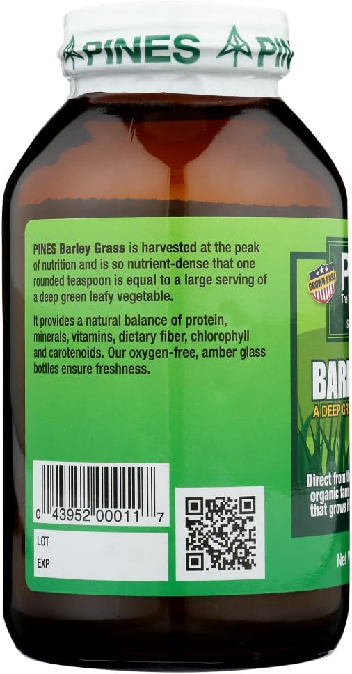 Pines Barley Grass Powder – Organic, 10 oz (284 g)