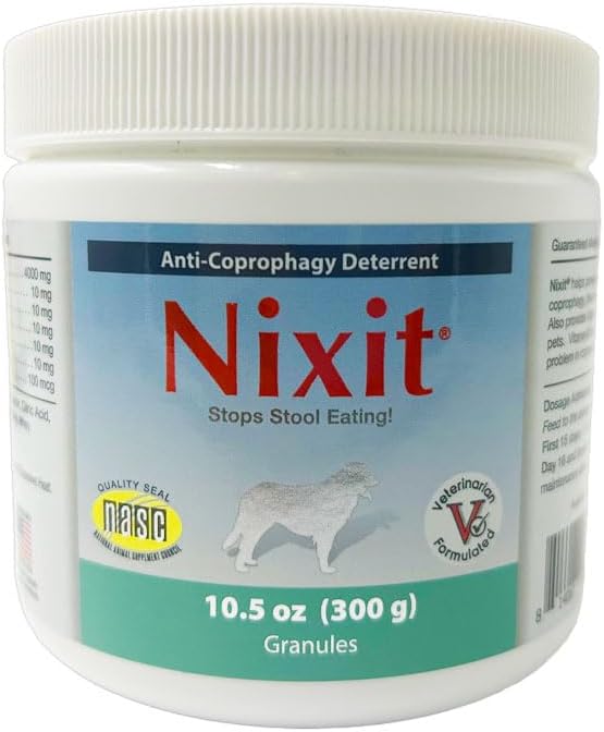 Nixit Anti-Coprophagy Supplement for Dogs – Stop Stool Eating, B-Complex, Chicken Liver Flavour, 10.5 oz