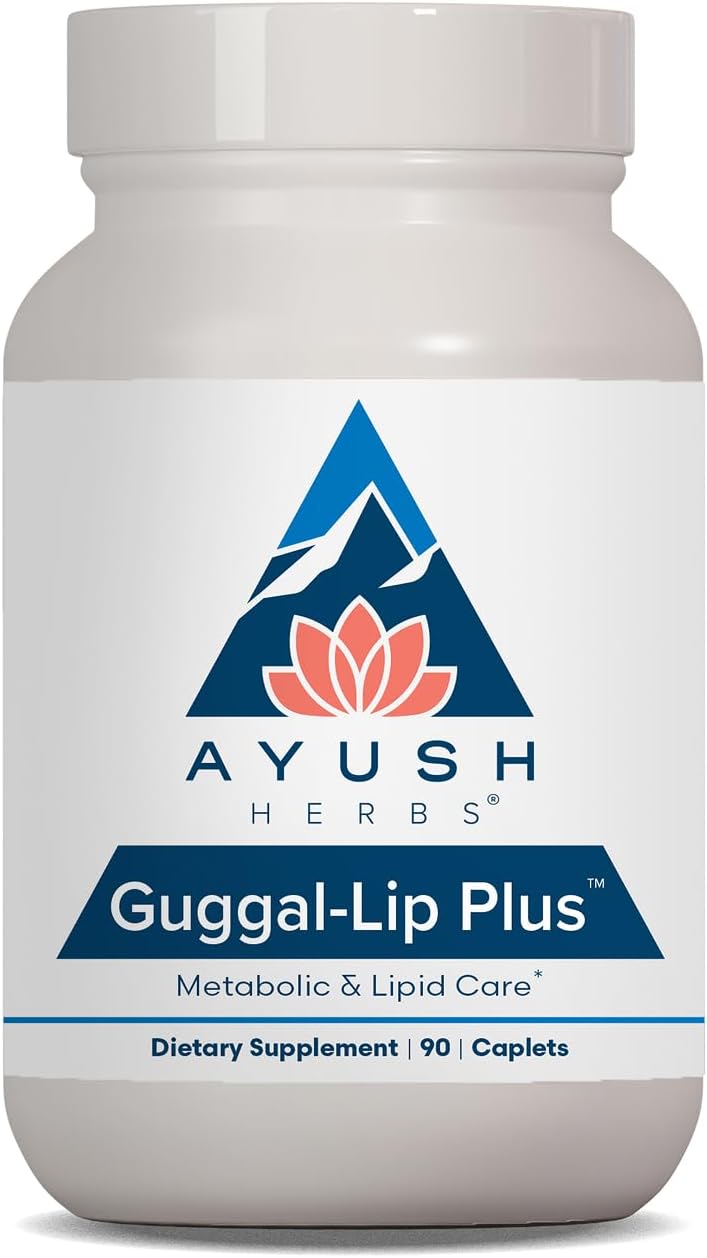 Ayush Herbs Guggal-Lip Plus - Metabolic Support Supplement with Guggul, Amla, and Bergamot - 90 Tablets - görsel 1