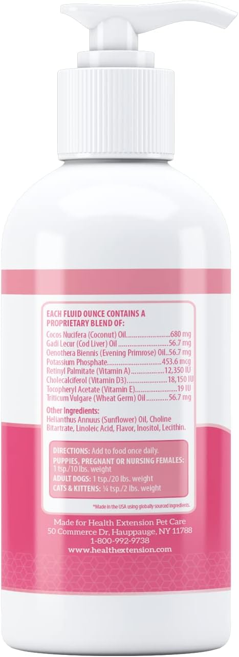 Health Extension Skin & Coat Supplement for Dogs & Puppies, 16 oz (473 mL)